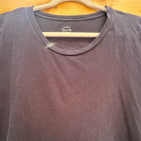 J. Crew Navy Blue Crewneck Short Sleeve Tissue Tee Large - Picture 6 of 15